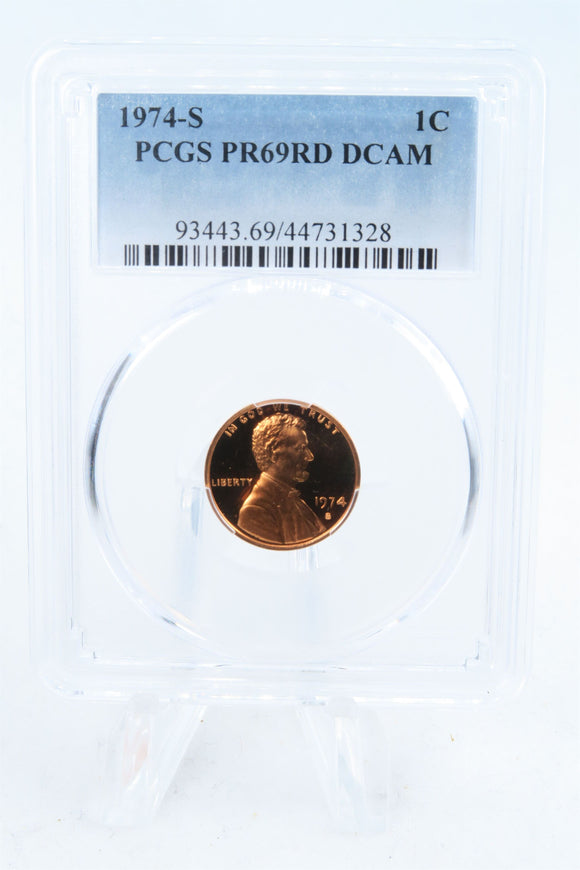 1974-S PCGS PR69DCAM Lincoln Memorial Cent Proof 1C