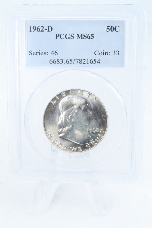 1962-D PCGS MS65 Franklin Half Dollar Business Strike 50C