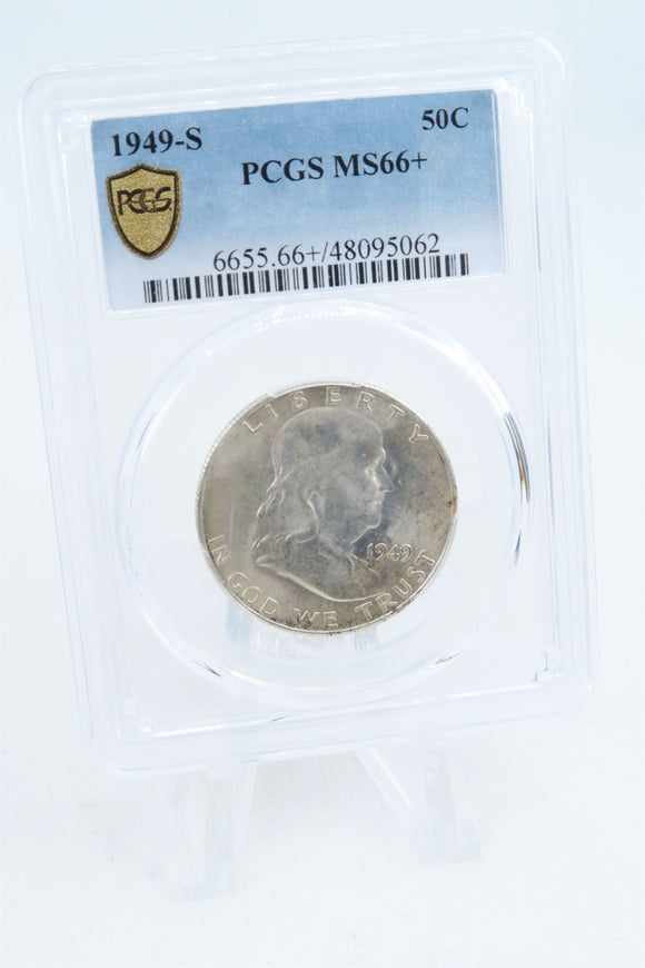 1949-S PCGS MS66+ Franklin Half Dollar Business Strike 50C