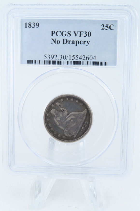 1839-P PCGS VF30 Liberty Seated Quarter Business Strike 25C