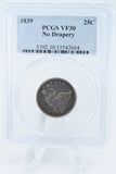 1839-P PCGS VF30 Liberty Seated Quarter Business Strike 25C