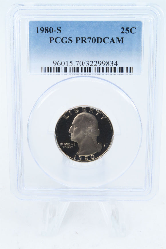 1980-S PCGS PR70DCAM Washington Quarter Proof 25C