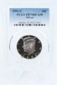 1993-S PCGS PR70DCAM Silver Kennedy Half Dollar Proof 50C