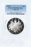 1989-S PCGS PR69DCAM Congress Silver Modern Commemorative Dollar Proof
