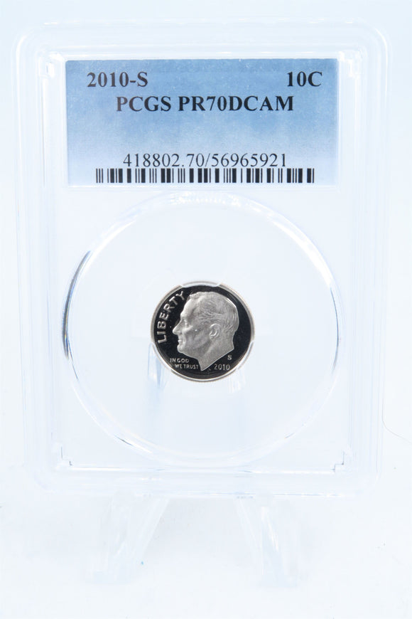 2010-S PCGS PR70DCAM Roosevelt Dime Proof 10C