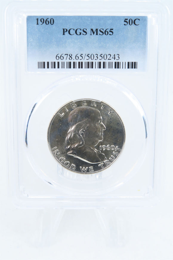 1960-P PCGS MS65 Franklin Half Dollar Business Strike 50C