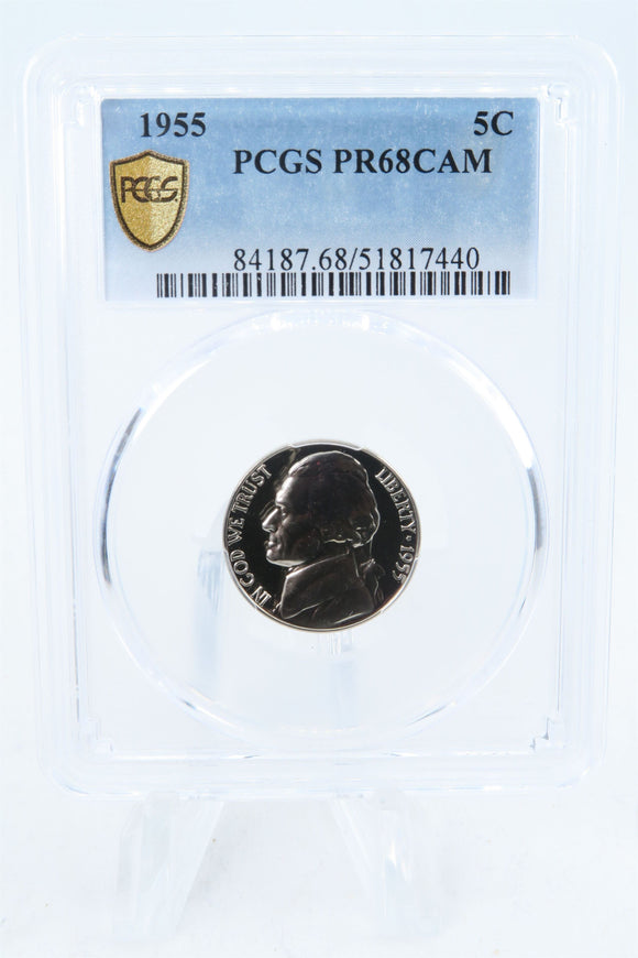 1955-P PCGS PR68CAM Jefferson Nickel Proof 5C