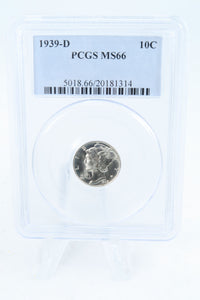 1939-D PCGS MS66 Mercury Dime Business Strike 10C