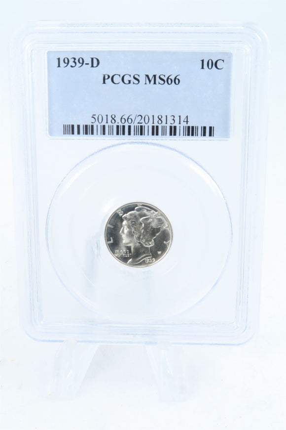 1939-D PCGS MS66 Mercury Dime Business Strike 10C