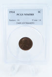 1914-P PCGS MS65RB Lincoln Wheat Cent Business Strike 1C