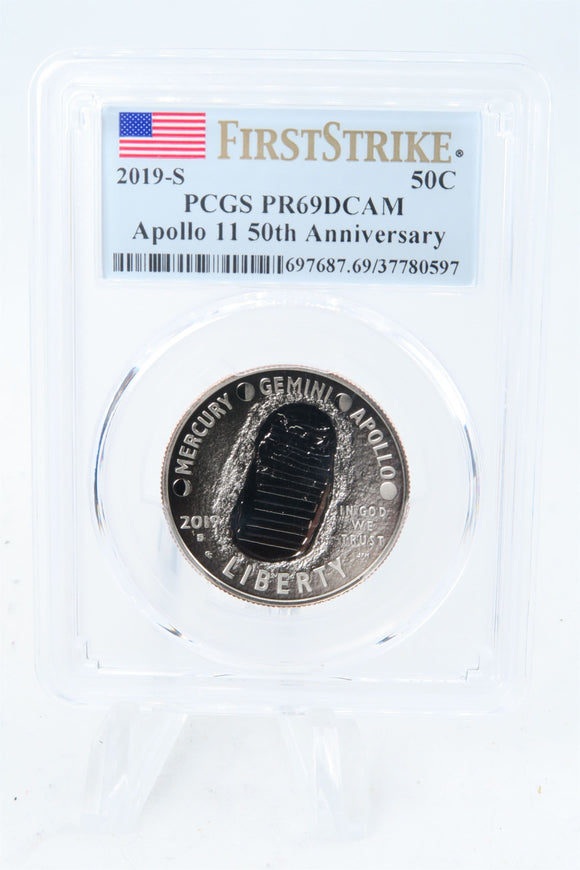 2019-S PCGS PR69DCAM Apollo 11 Modern Commemorative Half Dollar Proof 50C
