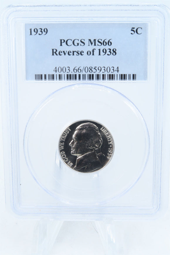 1939-P PCGS MS66 Reverse of 1938 Jefferson Nickel 5C