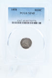 1858-P PCGS XF45 Seated Liberty Half Dime Business Strike H10C