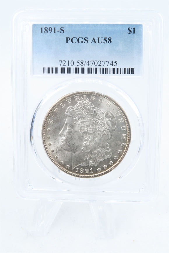 1891-S PCGS AU58 Morgan Dollar Business Strike