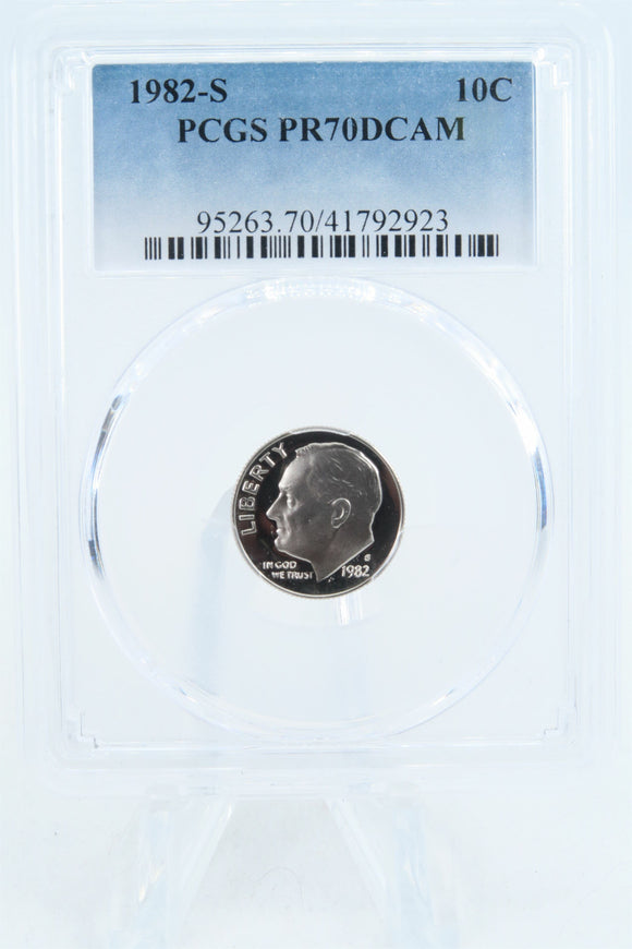 1982-S PCGS PR70DCAM Roosevelt Dime Proof 10C