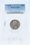 1932-D PCGS VF20 Washington Quarter Business Strike 25C