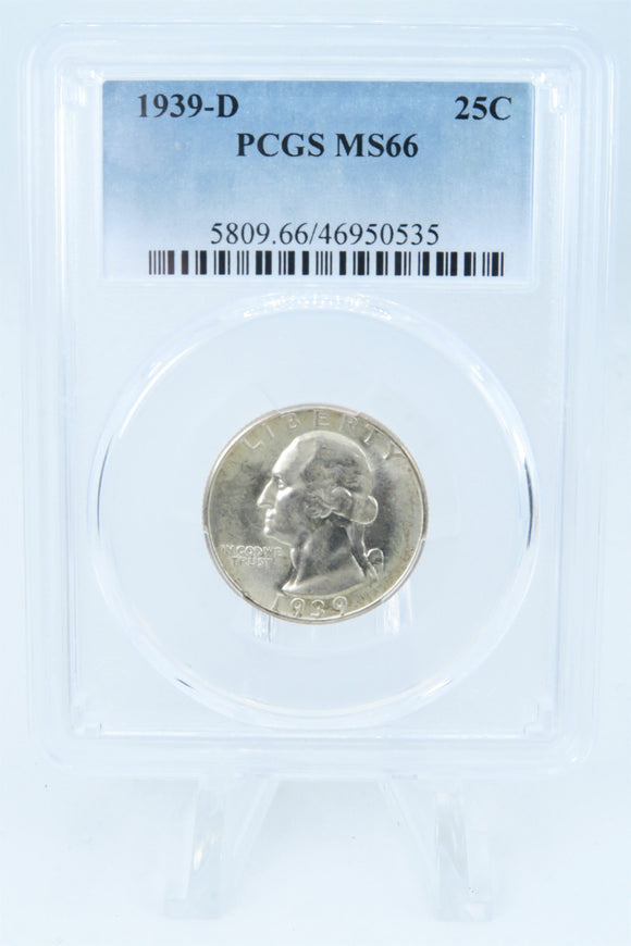 1939-D PCGS MS66 Washington Quarter Business Strike 25C