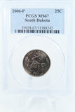 2006-P PCGS MS67 South Dakota State Quarter Business Strike 25C