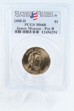 2008-D PCGS SP68 James Monroe Position B Presidential Dollar Satin Finish