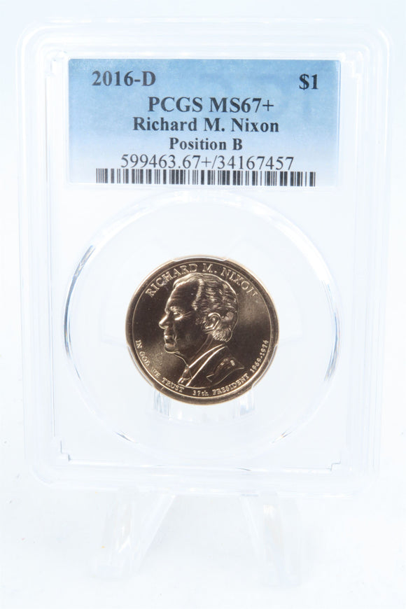 2016-D PCGS MS67+ Richard M. Nixon Position B Presidential Dollar