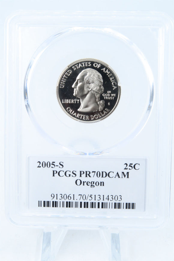 2005-S PCGS PR70DCAM Oregon State Quarter Proof 25C