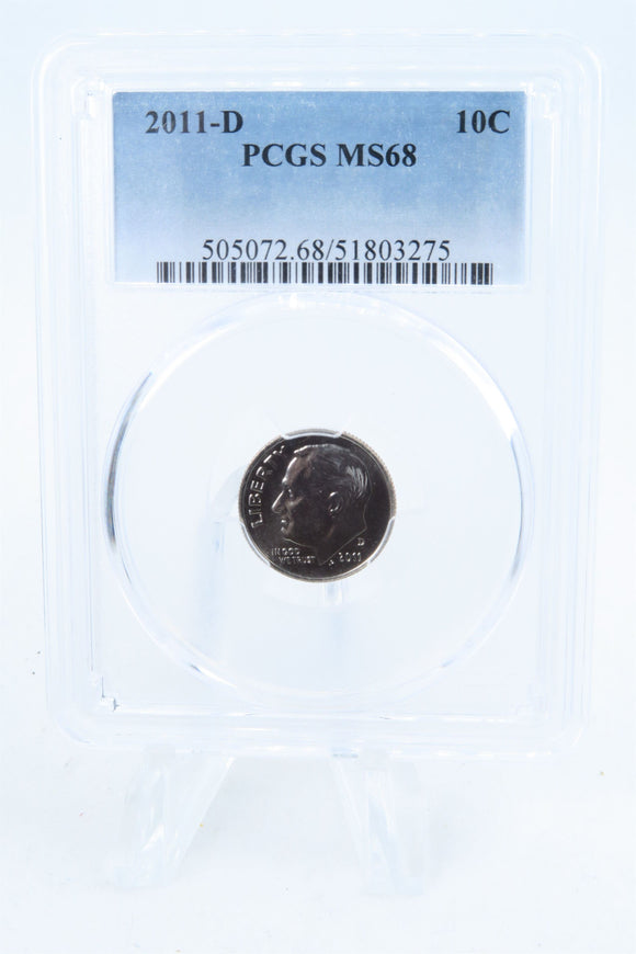 2011-D PCGS MS68 Roosevelt Dime Business Strike 10C