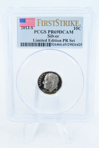 2013-S PCGS PR69DCAM Silver First Strike Roosevelt Dime Proof 10C