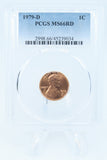 1979-D PCGS MS66RD Lincoln Memorial Cent Business Strike 1C