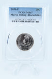 2020-P PCGS MS67 Marsh-Billings-Rockefeller NP Quarter Business Strike 25C