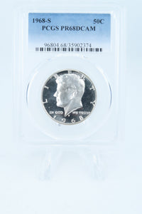 1968-S PCGS PR68DCAM Kennedy Half Dollar Proof 50C