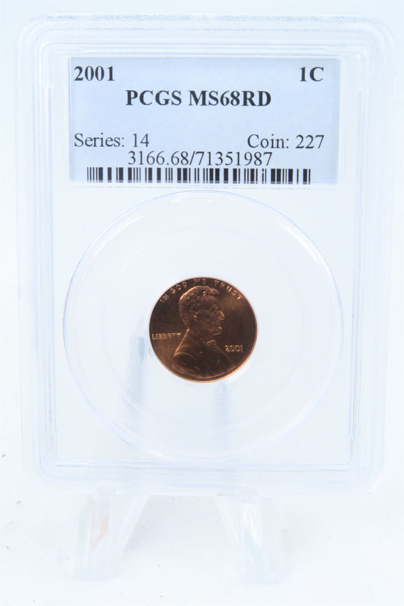 2001-P PCGS MS68RD Lincoln Memorial Cent Business Strike 1C