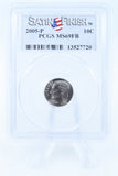 2005-P PCGS SP69FB Satin Finish Roosevelt Dime 10C