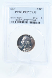 1955-P PCGS PR67CAM Washington Quarter Proof 25C
