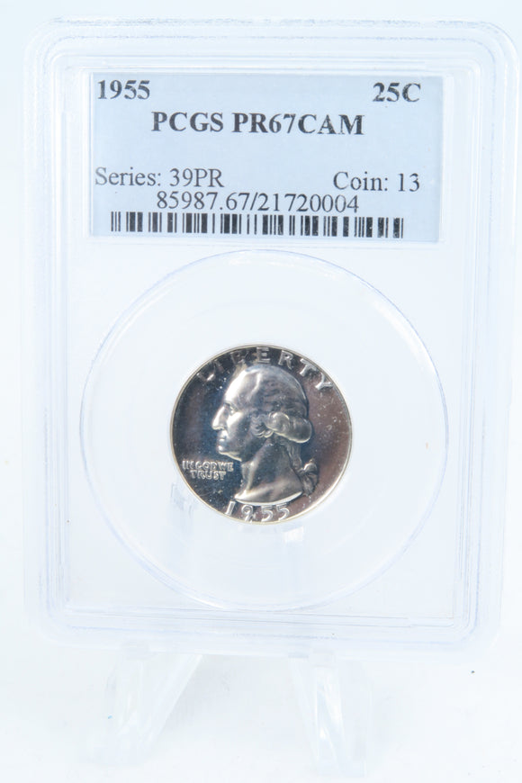 1955-P PCGS PR67CAM Washington Quarter Proof 25C