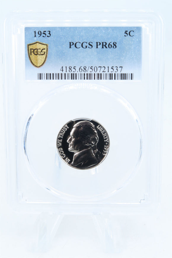 1953-P PCGS PR68 Jefferson Nickel Proof 5C