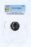 1953-P PCGS PR68 Jefferson Nickel Proof 5C