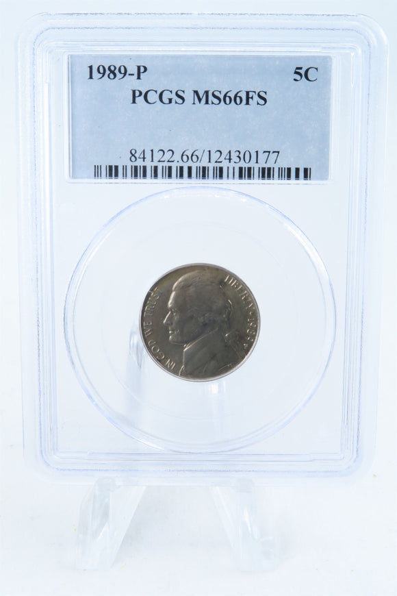 1989-P PCGS MS66FS Jefferson Nickel Full Steps Business Strike 5C