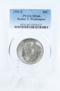 1951-S PCGS MS66 Booker T. Washington Classic Commemorative Half Dollar 50C