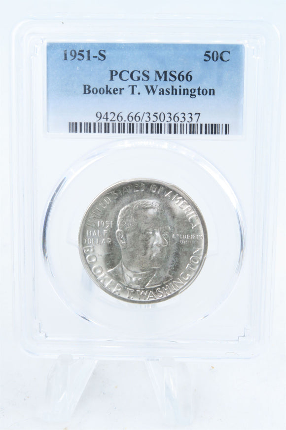 1951-S PCGS MS66 Booker T. Washington Classic Commemorative Half Dollar 50C