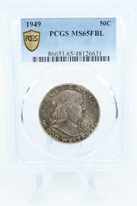 1949-P PCGS MS65FBL Franklin Half Dollar Full Bell Lines 50C