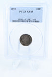 1893-P PCGS XF45 Barber Dime Business Strike 10C