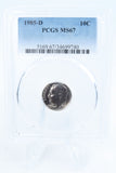 1985-D PCGS MS67 Roosevelt Dime Business Strike 10C