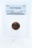 1951-P PCGS PR66RD Lincoln Wheat Cent Proof 1C