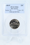 1999-P PCGS MS66 New Jersey State Quarter Business Strike 25C