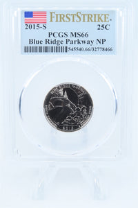 2015-S PCGS MS66 Blue Ridge Parkway NP Quarter Business Strike 25C