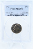 1962-P PCGS MS65FS Jefferson Nickel Full Steps Business Strike 5C