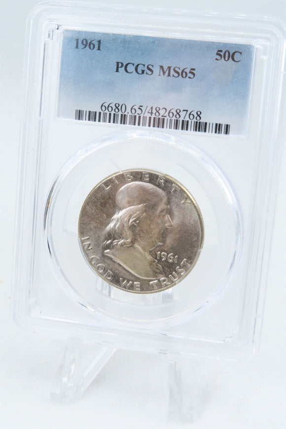 1961-P PCGS MS65 Franklin Half Dollar Business Strike 50C