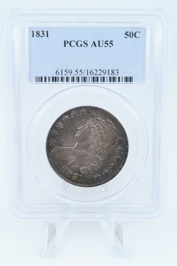 1831-P PCGS AU55 Capped Bust Half Dollar Business Strike 50C