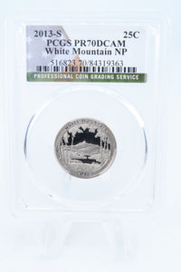 2013-S PCGS PR70DCAM White Mountains NP Quarter Proof 25C