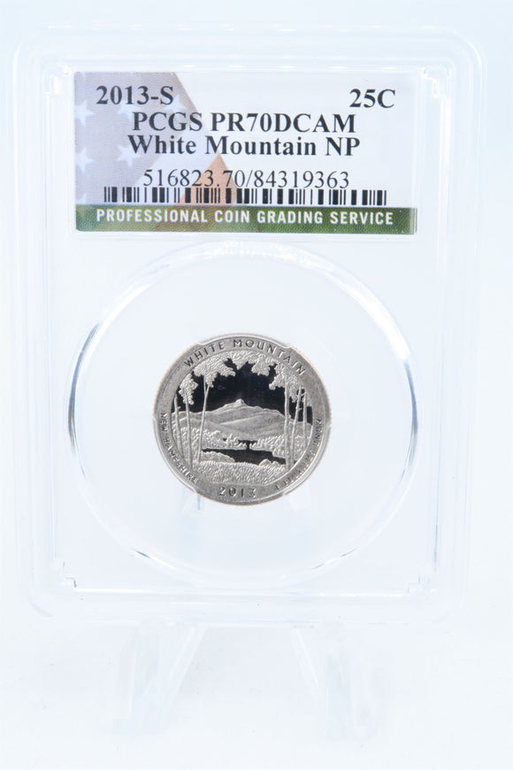 2013-S PCGS PR70DCAM White Mountains NP Quarter Proof 25C